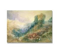 NHLDZYH Réplica de Arte Clásico - J.M.W. Turner, Genio del Romanticismo - Cuadro Famoso en Lienzo - Arte de Pared para Decoración de Hogar. C53. 80x112cm. Solo Lienzo