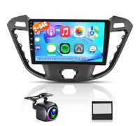 NHOPEEW 2+64G Android Car Stereo para Ford Transit Custom 2013-2017 con Wireless Carplay & Android Auto - WiFi GPS Mirror Link Steer Wheel Control FM RDS Split Screen 32EQ + Backup Camera