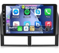 NHOPEEW 4+64G Radio de Coche para Jeep Grand Cherokee WJ 1998-2004 - Radio Android de 9 Pulgadas con Inalámbrico Carplay y Android Auto - Mirror Link DSP Pantalla Dividida + Cámara de Reversa