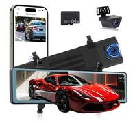 NHOPEEW 4K Mirror Dash CAM con Cámaras Duales - Pantalla Táctil de 11.26 Pulgadas - ADAS BSD G-Sensor Grabación en Bucle Visión Nocturna Seguimiento GPS Monitor de Aparcamiento 24 Horas