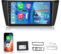 NHOPEEW Android Autorradio para BMW Serie 3 E90 E91 E92 E93 2005-2013 con Wireless Carplay y Android Auto - WiFi GPS Mirror Link Pantalla Dividida Control del Volante FM RDS + Cámara de Marcha atrás