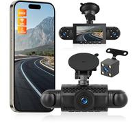NHOPEEW Dashcam 4 canaux 360° - Caméra embarquée 3 pouces pour Voiture Avec 4 caméras - Enregistrement en Boucle Capteurs G WiFi Vision Nocturne Surveillance Parking 24h/24