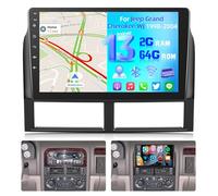 NHOPEEW Radio de Coche 2+64G para Jeep Grand Cherokee WJ 1998-2004 - Carplay inalámbrico y Android Auto - Estéreo Android 13 de 9 Pulgadas con WiFi EQ GPS FM RDS + Cámara de visión Trasera AHD