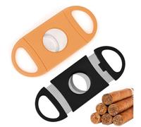 NHP 2 Pcs Cortapuros de Bolsillo,Corta Puros,Bolsillo Cortador De Puros,Herramienta para Cortar Puros,Cortador de Cigarros de Mesa,Bolsillo Cigar Cutter para Amantes de Los Puros