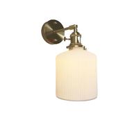 NHPJFDC Aplique de Pared Moderno de cerámica Jadssox, Dorado, para Lectura de cabecera, con Pantalla de cerámica Acanalada, cableado para Sala de Estar, Cocina y Dormitorio.
