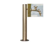NHPJFDC Columna de Agua Exterior de Acero Inoxidable con Doble Grifo, Fuente de Agua Vertical para jardín, Columna de Agua Duradera para jardín, Grifo de pie para paisajismo.