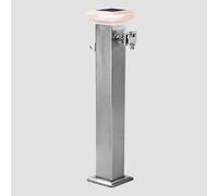 NHPJFDC Columna de Agua Exterior de Acero Inoxidable con Grifo - Soporte Vertical anticongelante para jardín, Columna de Agua Duradera para jardín Que facilita el Acceso al Agua (Plateado, 80 cm)