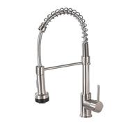 NHPJFDC Grifos mezcladores, Grifo de Resorte de Cobre, Fregadero de Cocina, Grifo extraíble Giratorio, luz LED integrada.