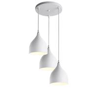 NHPJFDC Lámpara Colgante Moderna de Aluminio Negro de 3 Luces, Estilo Minimalista, Redonda, para Techo, Ideal para Comedor, Dormitorio o cafetería. Color blanco/24 cm.