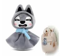 NHPY 1 Pieza SKZOO Kids Muñeco de peluche llavero y colgante de mochila - Lindo juguete de peluche coleccionable（Lobo Gris）