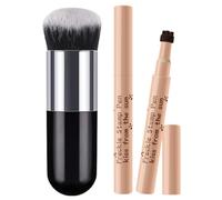 NHPY 2 Piezas con Sello de Pecas Falsas,Fabricante de Pecas,Impermeable y Duradero,Fácil de Aplicar,Incluye Pincel de Base (Color Café Marrón Claro)