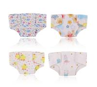 NHPY 4 Piezas Pañales Muñeca, Pañales para Muñecas, Ropa Muñeca 35 Cm Pañales Muñeco, Ropa para Muñecas, Ropa Bebe Reborn 40 Cm, Accesorios para Muñecos Bebé 35-45 Cm (4Estilo)
