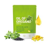 NHPY Aceite de orégano orgánico y aceite de comino negro, una mezcla equilibrada de aceite de orégano y aceite de comino negro, en forma de cápsulas.