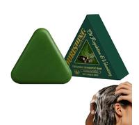 NHPY Champú Sólido Triangular Natural,Cjabón Triangular Verde Para El Cabello,Calmante y Fortalecedor