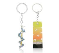 NHPY Pack de 2 Llaveros de Dibujos Animados,Llaveros de Anime,Llaveros de Demonios,Keychain Llavero Unisex Adulto,Colgantes de Anime,Como Regalo Para Fanáticos(B)
