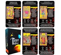 NHQ Baraja Tarot,Tarot para Principiantes,Tarot with Keywords,Cartas de Tarot para Principiantes con Significados en Ellos,Palabras Clave,Elemento,Planeta