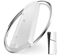 NHQZ 1 pieza Soporte Vertical para Consola PS5/PS5 Slim, Soporte Vertical para Videoconsolas Compatible con PS5 Slim Disco y Edición Digital con Almohadillas y Tornillos Antideslizantes, Blanco