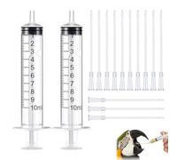 NHQZ 15 Piezas Jeringas Alimentación Pájaros, Agujas Embuchar, Comedero, Jeringuilla Con Aguja, Jeringa Alimentación, Jeringa Alimentación,Jeringuilla 10Ml