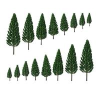 NHQZ 16 Piezas Árboles en Miniatura para Maquetas, 3.5-11 cm, Árboles de Diorama para Paisajes de Tren y Arquitectura