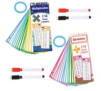 NHQZ 2 juegos Tablas de Multiplicar para Niños Tablas de multiplicarTabla Contiene Incluye Tarjeta de Pregunta DIY de Aprendizaje de Multiplicación para niños y Estudiantes