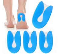 NHQZ 2 Pares Taloneras Silicona, Almohadillas de Gel para Talones, Plantillas Talon para Fascitis Plantar, Espolon Calcaneo, Tendinitis, L (40-46)