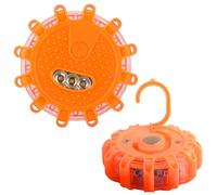 NHQZ 2 pieza Luz de carretera LED, Luz de emergencia con base magnética, Luz de emergencia con 9 modos de flash, Adecuada para camping y montañismo (Naranja)