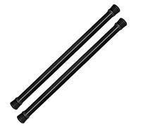 NHQZ 2 Piezas Barra Armario Extensible de 30-50 cm, Antideslizante Barra Ducha Extensible, Barra de Cortina Sin Taladrar con Resorte para Ventanas, Armarios, Zapateros, Armarios, EstanteríAs (Negro)