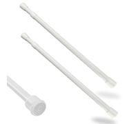 NHQZ 2 Piezas Barra Telescópica Ajustable, Sin Perforación, para Cortina de Ducha, Armario, Estantería, 30-50 cm