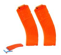 NHQZ 2 Piezas Capacidad de Repuesto Cargador, Accesorios de Clip de Arma de 15 Bala Suave, Cargador para Regalo para Niños, Naranja