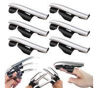 NHQZ 6 piezas Fidget Toy Retráctil Lobo Garra Juguete Mecánico, Plástico Dedo Nudillo, garras, disfraz de Halloween, material ABS, dedos articulados（Colores primarios）