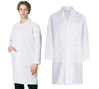NHQZ bata blanca de laboratorio, bata de laboratorio para mujer y hombre, bata blanca de laboratorio, bata de médico, bata de trabajo