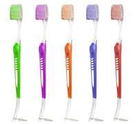 NHQZ Cepillo de dientes manual de 5 piezas, mango ergonómico, llega a las zonas más difíciles, limpieza eficaz