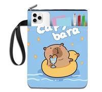 NHQZ Funda Libros Lectura capibara,Fundas para Libros con Cremallera Y Bolsillo Adicional,kawaii Protector de Libros Fundas,Funda de Tela Lavable,para Regalos para Amantes de Los Libros(A)