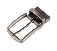 NHQZ Hebilla Hebilla de cinturón de Recambio para Hombre Hebilla de cinturón Reversible clásica de Negocios de cinturón automática Negro Plata