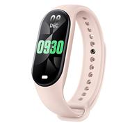 NHQZ La pulsera de salud, reloj de fitness, salud, monitoreo de frecuencia cardíaca, manejo del estrés, análisis del sueño, compatible con Android e iOS（rosa）