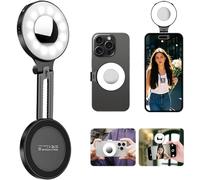 NHQZ Magnético Selfie Luz, Luz del Teléfono con 2 Modos de Iluminación, Compatible con mag Safe, Portátil LED Luz para iPhone Android para Selfies/Fotografía/Zoom Llamadas