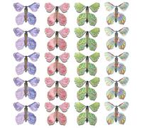 NHQZ Mariposas Magicas Voladoras, 20 pcs Mariposas Voladoras, Tarjeta Mágica Mariposa, Magic Flying Butterfly, para Regalos de Cumpleaños, Regalos Sorpresa(color)