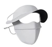 NHQZ Mascarilla Cubre Cara Completa para el Sol Velo Multifuncional de Seda Protección UV UPF50+(Gris Claro)