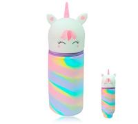 NHQZ NHQ Kawaii,Estuche Escolar de Silicona Blanda 2 en 1,Estuche Niño,Portalápices de Mesa,Estuche Silicona,Estuches Unicornio,Cremallera,para Lápices de Colores Rotuladores