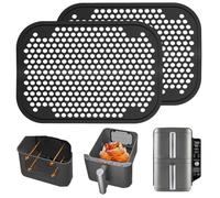 NHQZ Protección contra salpicaduras accesorios para Ninja Double Stack XL SL400EU y SL300EU,Reutilizable silicona freidora de aire caliente Accesorios Airfryer Accesorios para Ninja Airfryer,2 Piezas