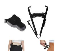 NHQZ Pulgar Medidor de 3 Piezas, Pulgar Medidor Profesional, Adipómetro y Cinta Medidora con Bloque Medidor, Para Calcular el Porcentaje de Grasa Corporal (Negro)