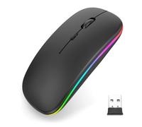 NHQZ Ratón Inalámbrico Bluetooth Compatible con Portátil/Macbook/iPad/iPhone (iOS 13.1.2 y superior) 3DPI Mini Ratón Recargable Ajustable Bluetooth4.0(e)