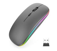 NHQZ Ratón Inalámbrico Bluetooth Compatible con Portátil/Macbook/iPad/iPhone (iOS 13.1.2 y superior) 3DPI Mini Ratón Recargable Ajustable Bluetooth4.0