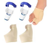 NHQZ Set de 2 pares Corrector de Hallux Valgus,Corrector ortopédico, Corrector de Hallux Valgus,Separador de Hallux Valgus,Calcetines para Hallux Valgus,Adecuado para uso nocturno y diurno