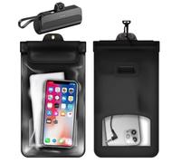 NHQZ Tyrr Impermeable y Batería Recargable 2 en 1 Funda Impermeable para Smartphone sobre para Teléfono Móvil Funda Impermeable para Teléfono Móvil Funda Impermeable