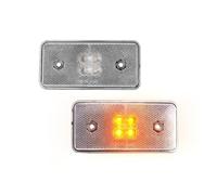 Nhsijpo Reflector De Parachoques Trasero Coche Para Benz Para W463 Clase G Para G500 G550 G55 2002-2014 Luces De Guardabarros Laterales LED Luces De Posición Lateral De Coche(Clear Lens Front)