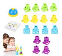 Nhujevkom Bloques De Rompecabezas Juguetes - Desafío Mental Apilamiento Construcción Creativa | Juego De Mesa Interactivo para Padres E Hijos para Desarrollo Temprano