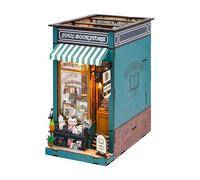 Nhujevkom Kit de rincón de libros para adultos, kit de casa en miniatura, rincón decorativo creativo iluminado para sala de estar, lugar de trabajo, escritorio, estantería para el hogar, espacio de