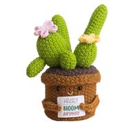 Nhujevkom Planta De Ganchillo | Muñeca Decorativa De Ganchillo para Escritorio | De Escritorio Hecho A Mano En Forma De Cactus para Niños Adolescentes Y Practicantes De Mindfulness