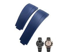 NHYHEHMR 20mm 21mm Rubber Short Buckle Watchband Fit for Daytona Submariner Role OYSTERFLEX Yacht Master Small Wrist Silicone Strap (Color : Preto, Size : 21mm)